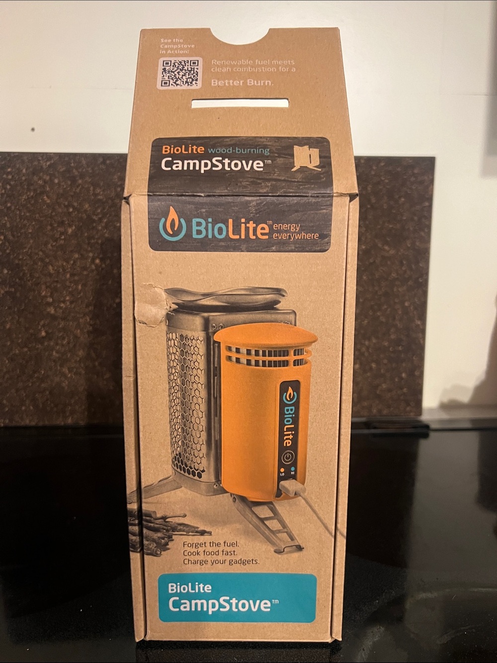 BioLite CampStove Portable Wood-Burning Stove — Orange